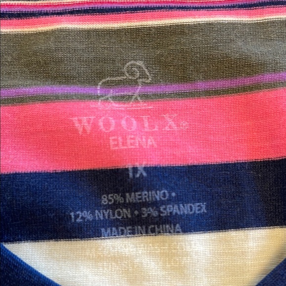 Striped Long Sleeve V-Neck Top - Picture 2 of 3